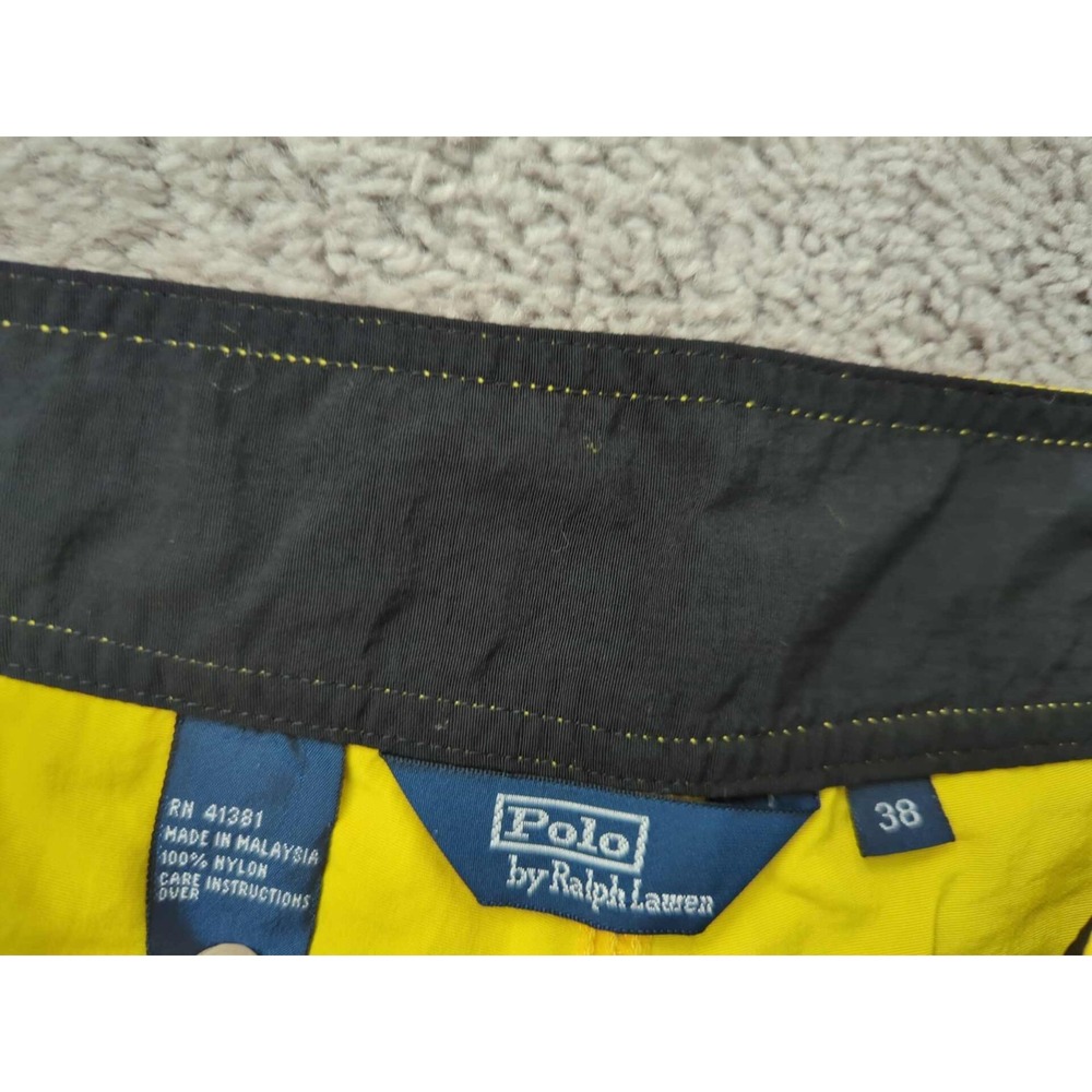 Polo Ralph Lauren Board‎ Shorts Mens 38 Yellow Inseam: 10.5" Beach Swimwear - Picture 4 of 9